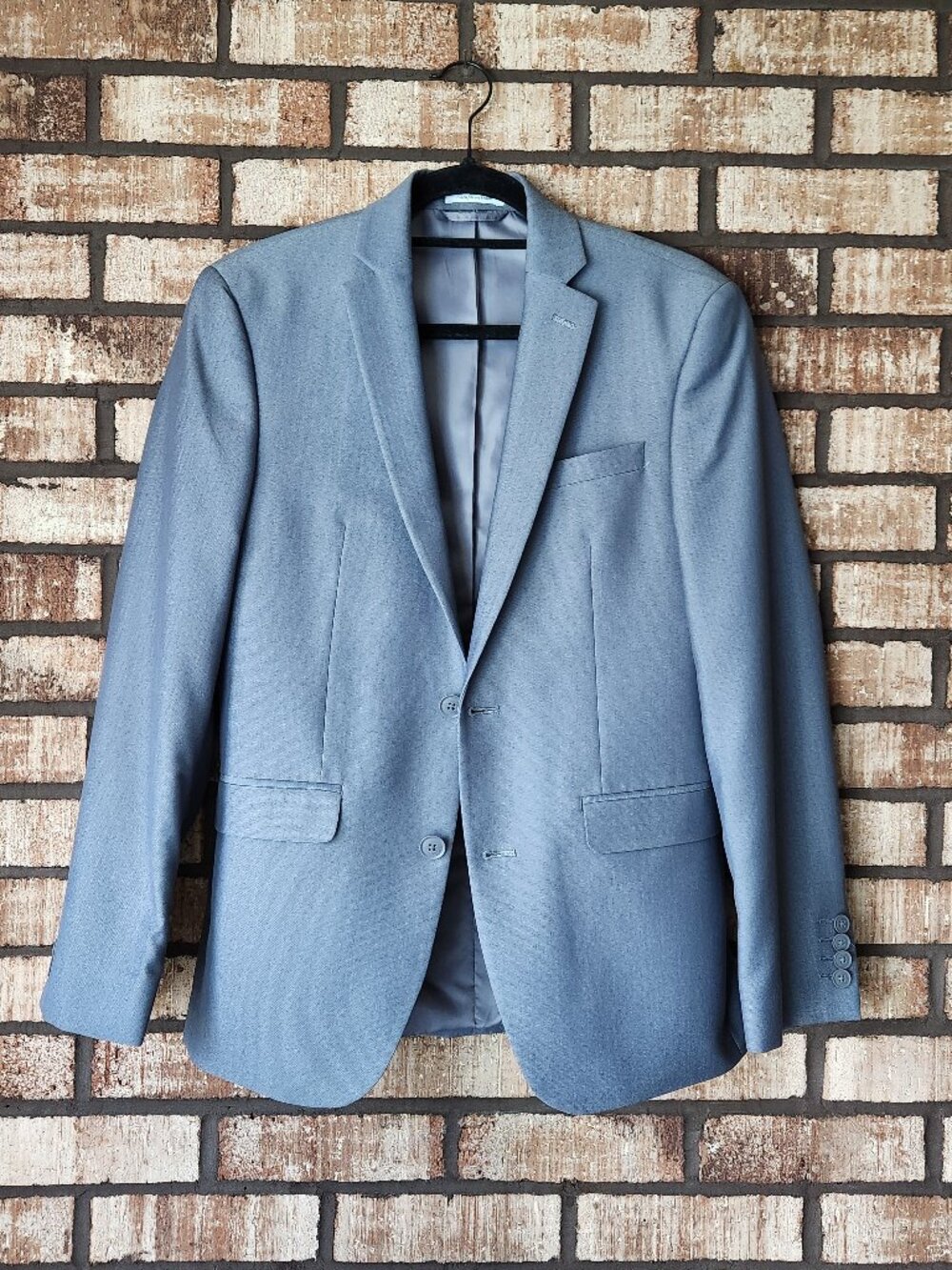 Bar III Men's Blazer Two Button Slim Fit Grey Size 34S